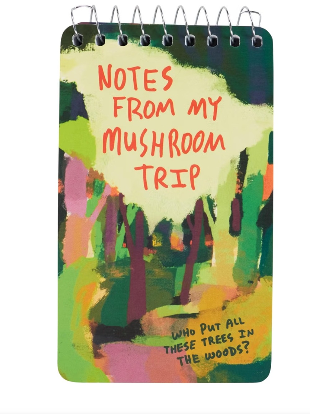 Blue Q Spiral Notebook 3x5 - Small Notepad for Note Taking - Mushroom Trip